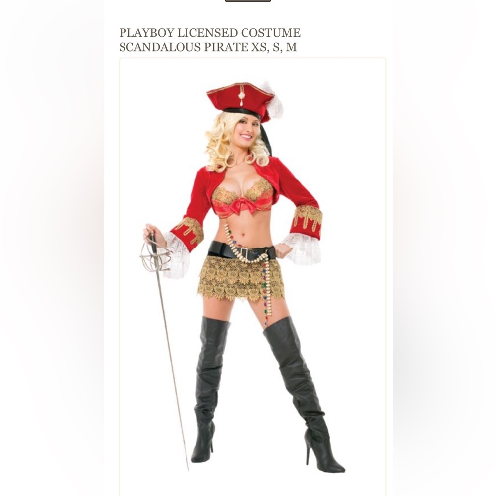 Costume Licensed Playboy scandalous pirate. Size medium.
